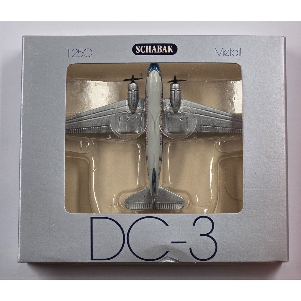 Schabak Douglas DC-3 KLM Royal Dutch Airlines Diecast Aircraft Airplane Germany